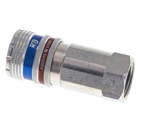 Steel/brass DN 10.4 Safety Air Coupling Socket G 1/2 inch Female