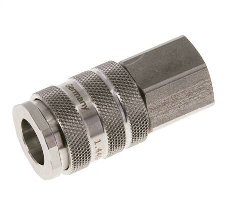 Stainless Steel 316L DN 10 Air Coupling Socket G 1/2 inch Female