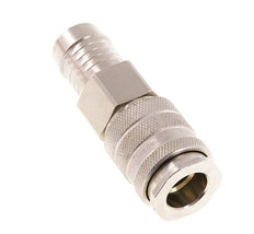 Nickel-plated Brass DN 10 Air Coupling Socket 19 mm Hose Pillar Double Shut-Off