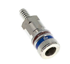 Steel/brass DN 10.4 Safety Air Coupling Socket 10 mm Hose Pillar