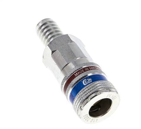 Steel/brass DN 10.4 Safety Air Coupling Socket 13 mm Hose Pillar