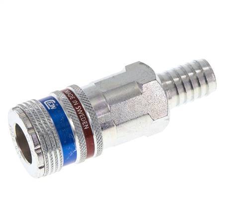 Steel/brass DN 10.4 Safety Air Coupling Socket 13 mm Hose Pillar