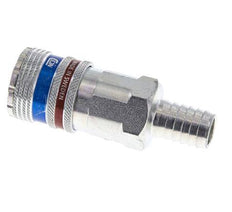 Steel/brass DN 10.4 Safety Air Coupling Socket 13 mm Hose Pillar