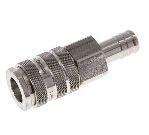 Stainless Steel 316L DN 10 Air Coupling Socket 19 mm Hose Pillar