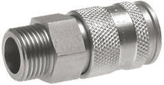 Nickel-plated Brass DN 10 Air Coupling Socket R 3/4 inch Male Double Shut-Off