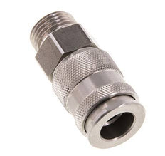Stainless steel DN 10 Air Coupling Socket G 1/2 inch Male Double Shut-Off