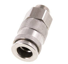 Stainless steel DN 10 Air Coupling Socket G 3/8 inch Male Double Shut-Off