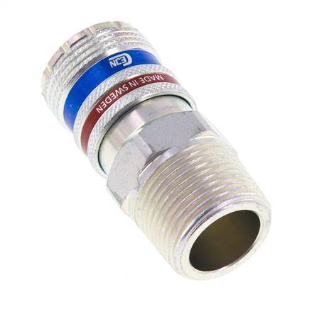 Steel/brass DN 10.4 Safety Air Coupling Socket R 3/4 inch Male