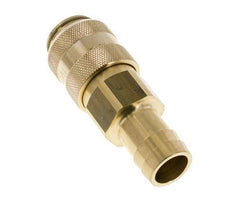 Brass DN 15 Air Coupling Socket 25 mm Hose Pillar Double Shut-Off