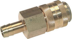 Nickel-plated Brass DN 19 Air Coupling Socket 19 mm Hose Pillar Double Shut-Off