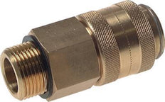 Nickel-plated Brass DN 19 Air Coupling Socket G 1 inch Male Double Shut-Off