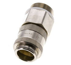 Nickel-plated Brass DN 19 Air Coupling Socket G 1 1/4 inch Male Double Shut-Off