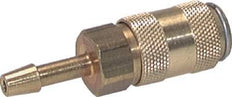 Brass DN 2.7 (Micro) Air Coupling Socket 5 mm Hose Pillar Double Shut-Off