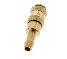 Brass DN 2.7 (Micro) Air Coupling Socket 5 mm Hose Pillar Double Shut-Off
