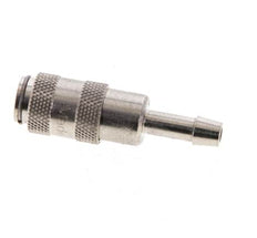 Nickel-plated Brass DN 2.7 (Micro) Air Coupling Socket 4 mm Hose Pillar Double Shut-Off