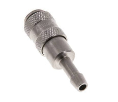 Stainless steel DN 2.7 (Micro) Air Coupling Socket 4 mm Hose Pillar