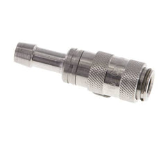Stainless Steel 316L DN 2.7 (Micro) Air Coupling Socket 4 mm Hose Pillar Double Shut-Off