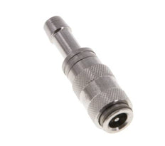Stainless Steel 316L DN 2.7 (Micro) Air Coupling Socket 4 mm Hose Pillar Double Shut-Off