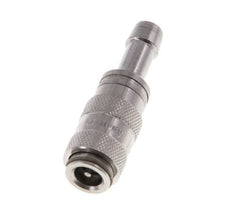 Stainless Steel 316L DN 2.7 (Micro) Air Coupling Socket 4 mm Hose Pillar Double Shut-Off