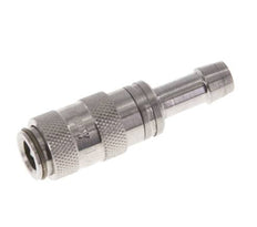 Stainless Steel 316L DN 2.7 (Micro) Air Coupling Socket 4 mm Hose Pillar Double Shut-Off