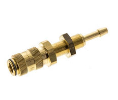 Brass DN 2.7 (Micro) Air Coupling Socket 3 mm Hose Pillar Bulkhead