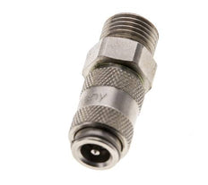 Nickel-plated Brass DN 2.7 (Micro) Air Coupling Socket G 1/8 inch Male Double Shut-Off