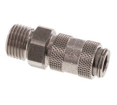 Stainless steel DN 2.7 (Micro) Air Coupling Socket G 1/8 inch Male