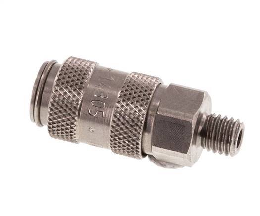 Stainless steel DN 2.7 (Micro) Air Coupling Socket M5 Male