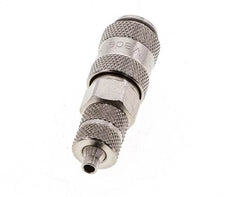 Nickel-plated Brass DN 2.7 (Micro) Air Coupling Socket 3x4.3 mm Union Nut Double Shut-Off