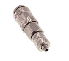 Stainless steel DN 2.7 (Micro) Air Coupling Socket 3x4.3 mm Union Nut
