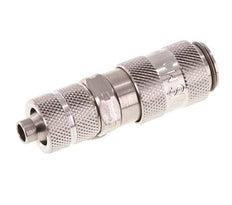 Stainless Steel 316L DN 2.7 (Micro) Air Coupling Socket 4x6 mm Union Nut Double Shut-Off