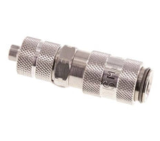Stainless Steel 316L DN 2.7 (Micro) Air Coupling Socket 4x6 mm Union Nut Double Shut-Off