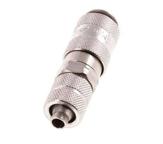 Stainless Steel 316L DN 2.7 (Micro) Air Coupling Socket 4x6 mm Union Nut Double Shut-Off