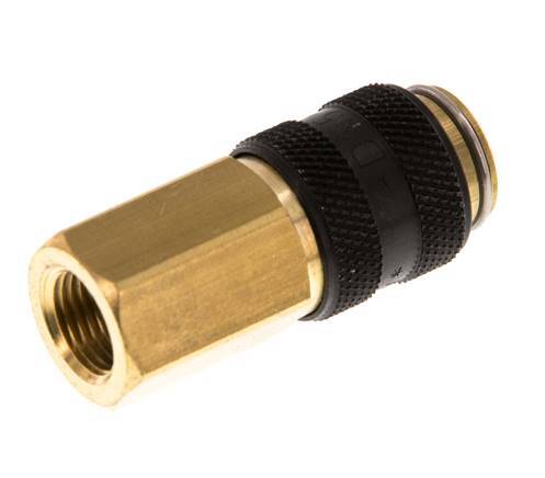 Brass DN 5 Black Air Coupling Socket G 1/8 inch Female