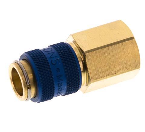 Brass DN 5 Blue Air Coupling Socket G 1/4 inch Female