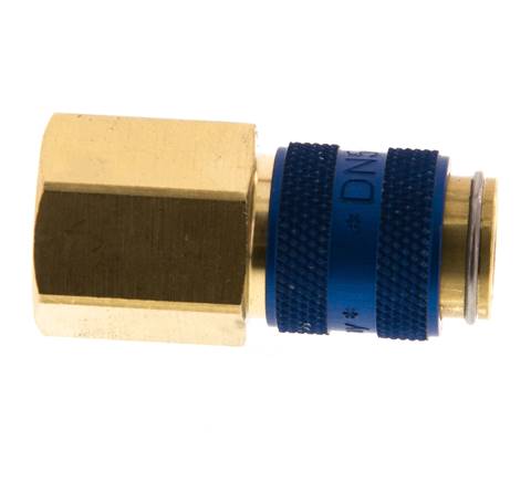 Brass DN 5 Blue Air Coupling Socket G 1/4 inch Female