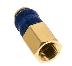 Brass DN 5 Blue Air Coupling Socket G 1/4 inch Female