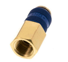 Brass DN 5 Blue Air Coupling Socket G 1/4 inch Female