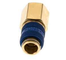 Brass DN 5 Blue Air Coupling Socket G 1/4 inch Female