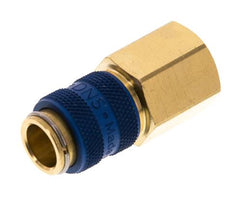 Brass DN 5 Blue Air Coupling Socket G 1/4 inch Female