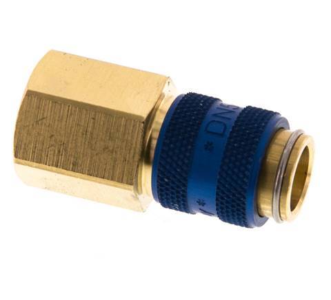 Brass DN 5 Blue Air Coupling Socket G 1/4 inch Female