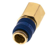 Brass DN 5 Blue Air Coupling Socket G 1/4 inch Female