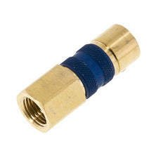 Brass DN 5 Blue-Coded Air Coupling Socket G 1/4 inch Female