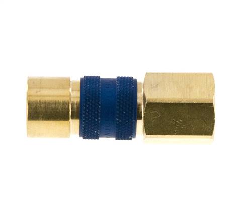 Brass DN 5 Blue-Coded Air Coupling Socket G 1/4 inch Female