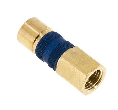 Brass DN 5 Blue-Coded Air Coupling Socket G 1/4 inch Female