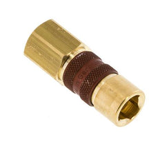 Brass DN 5 Brown-Coded Air Coupling Socket G 1/4 inch Female