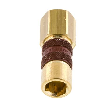 Brass DN 5 Brown-Coded Air Coupling Socket G 1/4 inch Female