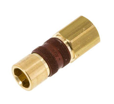 Brass DN 5 Brown-Coded Air Coupling Socket G 1/4 inch Female