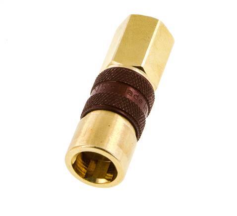 Brass DN 5 Brown-Coded Air Coupling Socket G 1/8 inch Female