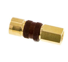 Brass DN 5 Brown-Coded Air Coupling Socket G 1/8 inch Female